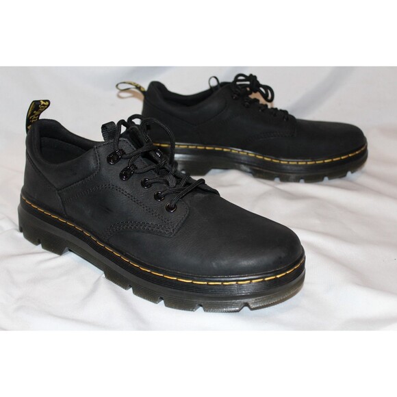 Dr. Martens REEDER Wyoming  Leather Utility Oxfords BLACK WOMEN 12 MEN 11 NEW - Picture 2 of 7